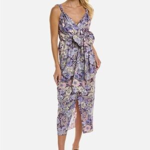 Rebecca Taylor Poppy Field Wrap Dress - Purple